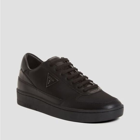 NWOB GUESS | Black Silea Triangle Low-Top Men’s Sneakers - Picture 2 of 12